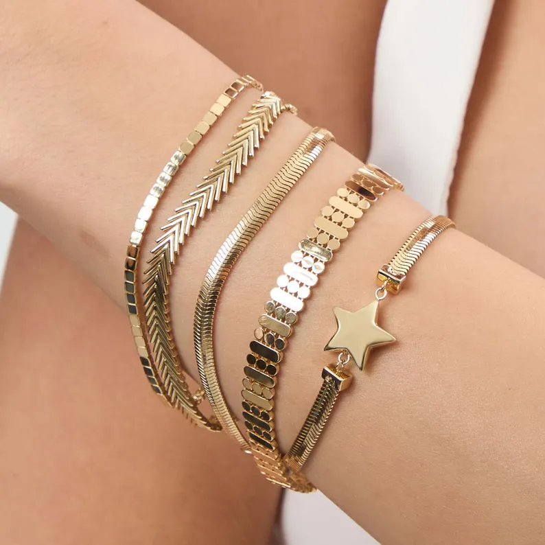 Star Herringbone Bracelet - Image 6