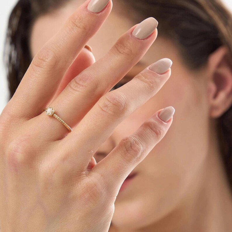 Hexagonal Pink Ring - Image 2