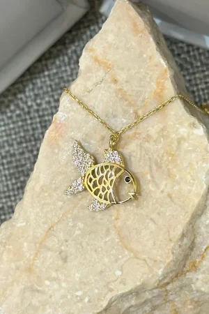 Gold Fish Necklace
