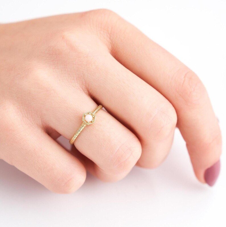 Hexagonal Pink Ring - Image 3