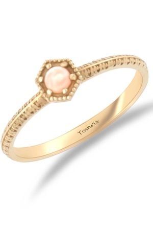 Hexagonal Pink Ring