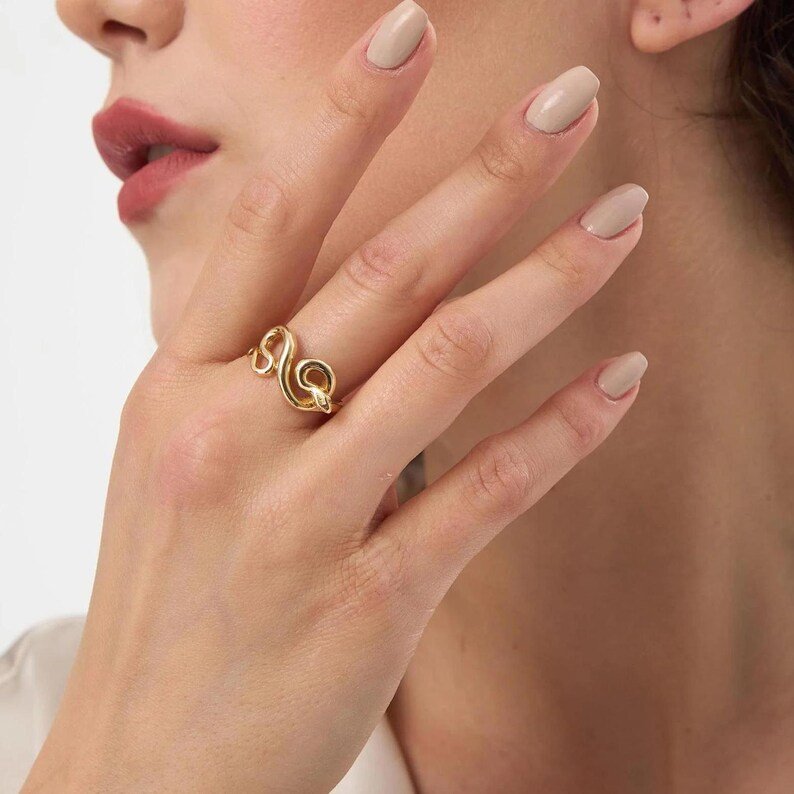 Gold Snake Ring - Image 5