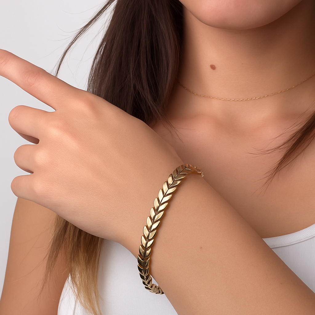 Golden Leaf Bracelet - Image 4