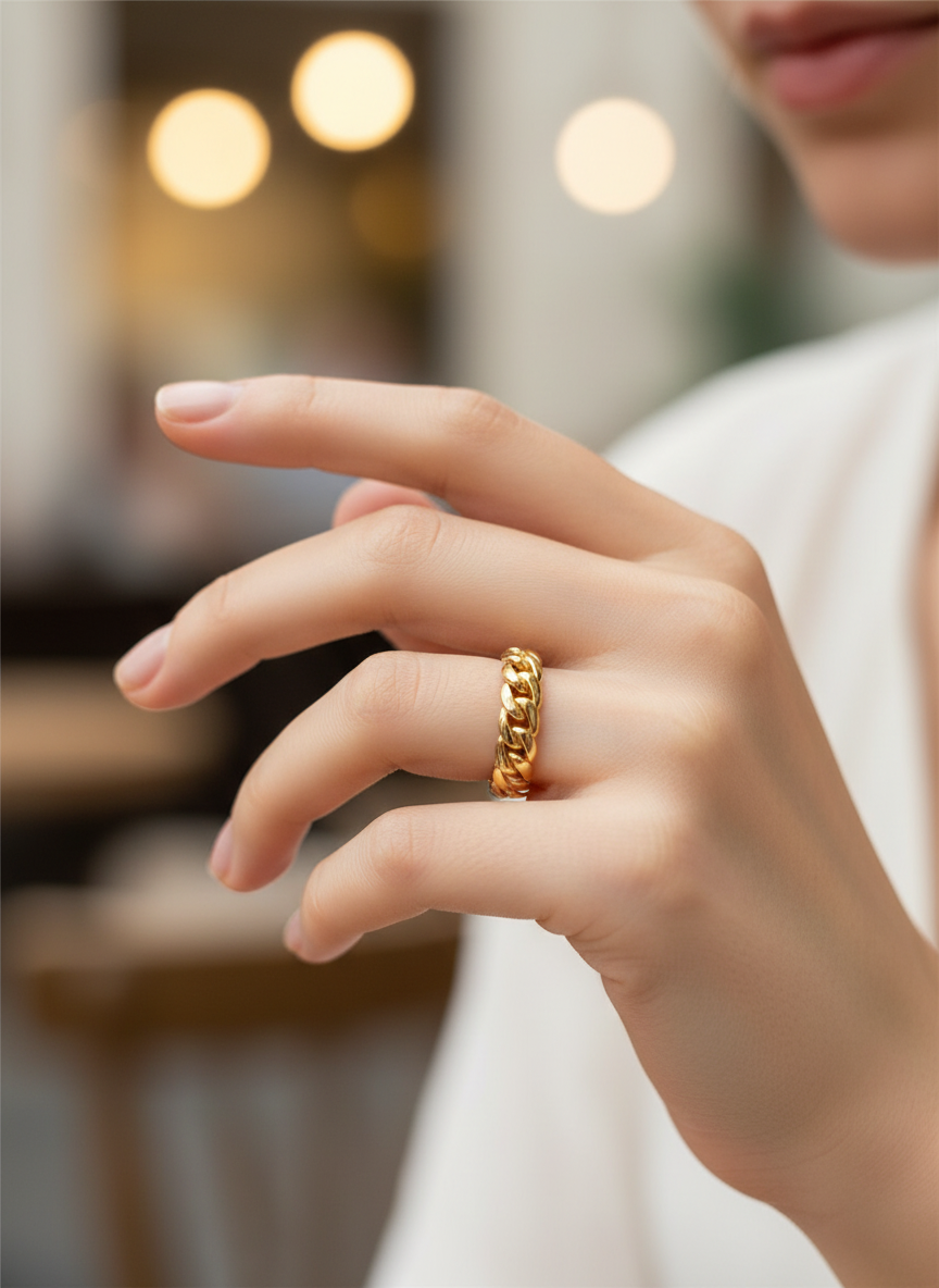 Chain Gold Ring - Image 2