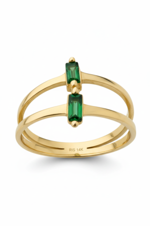 Twin Emerald Ring