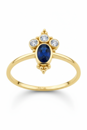 Crown Blue Ring